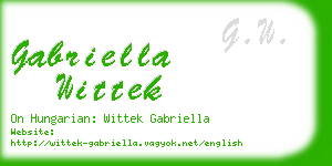 gabriella wittek business card